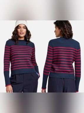 La Ligne x Target Navy and Red Striped Crewneck Sweater Size Medium